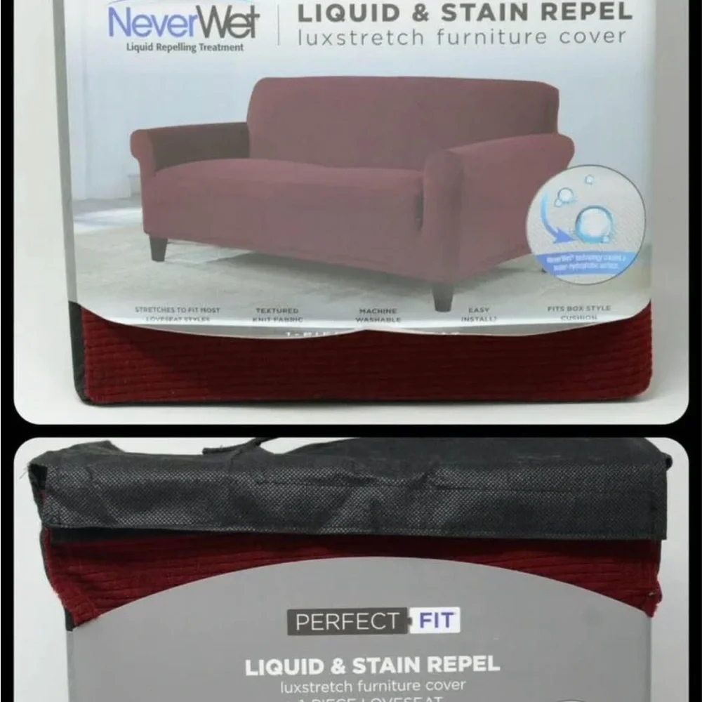 Perfect fit loveseat slip cover in gray